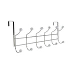 Metal Over Door Hanger Set of 2 – 24 Hooks Heavy-Duty Clothes & Coat Hanging Rack for Bedroom, Bathroom & Office – No-Drill Door Storage Organiser