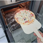 Pizza Baking Stone with Wooden Peel – Multi-Purpose Lava Stone for Oven & BBQ