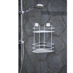 2-Tier Corner Shower Shelf – Metal No-Drill Adhesive Bathroom Caddy