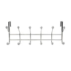 Metal Over Door Hanger Set of 2 – 24 Hooks Heavy-Duty Clothes & Coat Hanging Rack for Bedroom, Bathroom & Office – No-Drill Door Storage Organiser