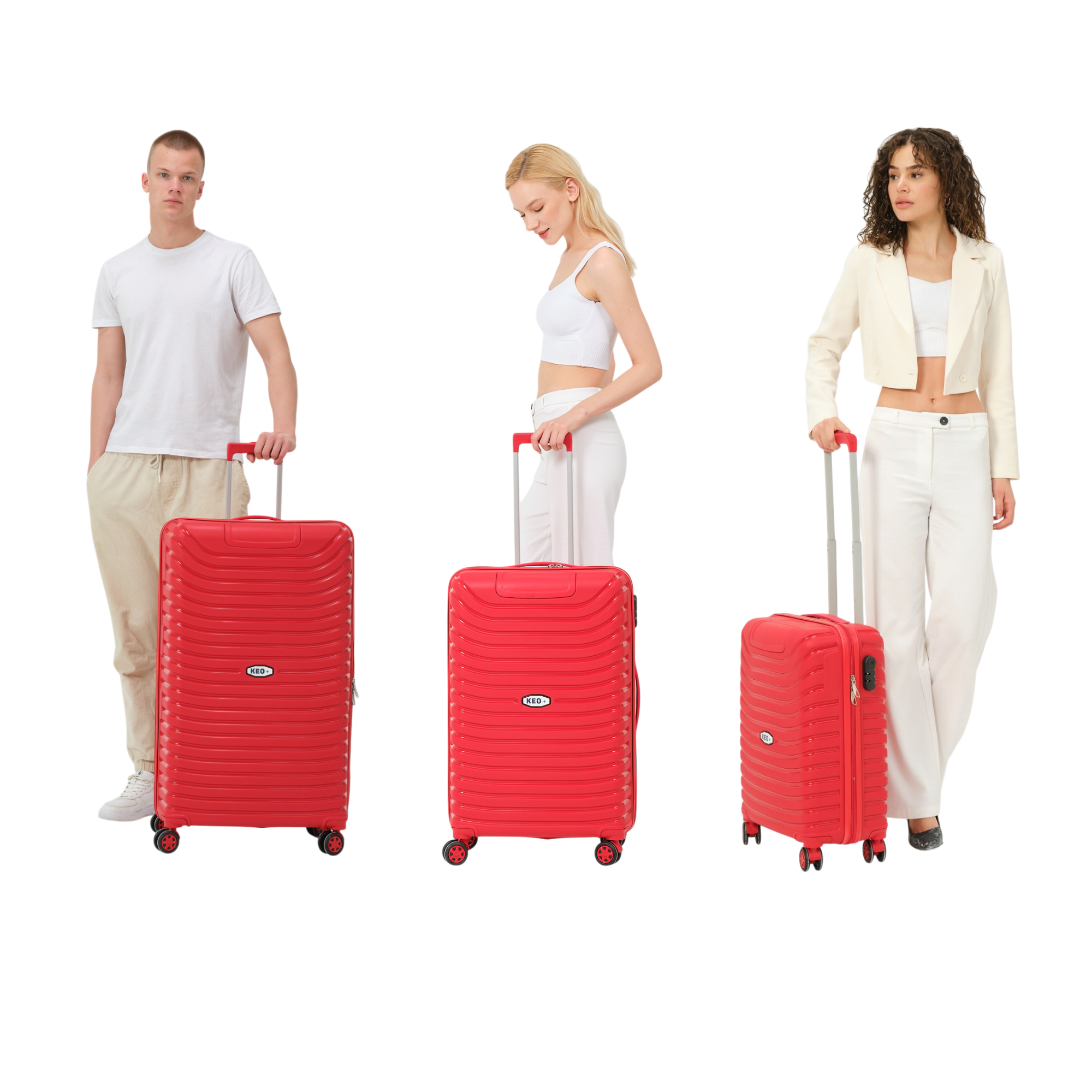 3-Piece Travel Luggage Set – Durable Hardshell Suitcases with Spinner Wheels & Lock