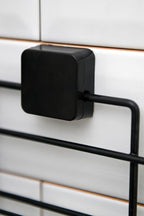 3-Tier Bathroom Corner Caddy – Black Metal Adhesive Shower Shelf, No Drilling Required