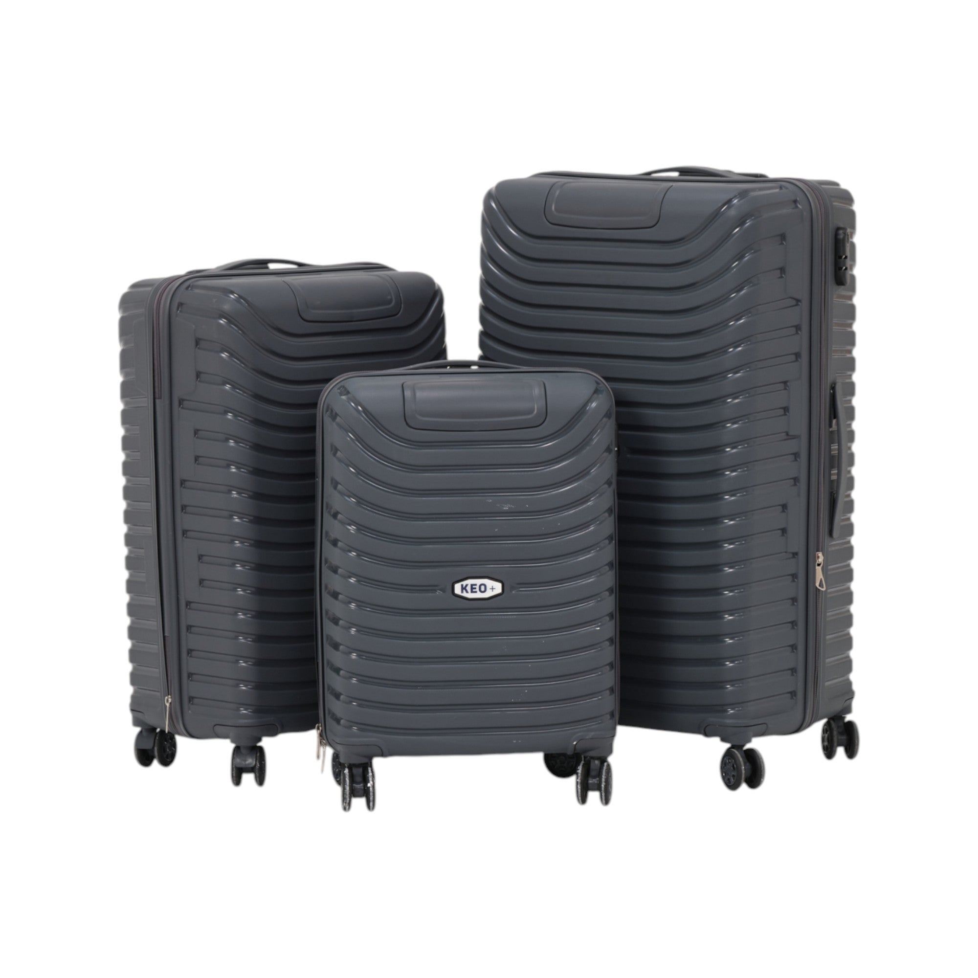 3-Piece Travel Luggage Set – Durable Hardshell Suitcases with Spinner Wheels & Lock