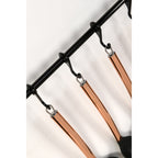 Kitchen Utensil Hanging Rail – 8 Hooks Wall Mounted 56cm No Drill Storage Rack for Kitchen & Bathroom