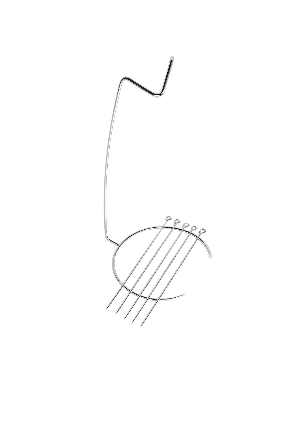 Stainless Steel Hanging Kebab Stand with 5 Skewers – For Meat, Chicken & Vegetables