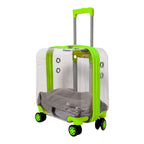 Pet Travel Luggage – Transparent Design with Smooth 360° Wheels for Dogs & Cats