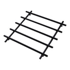 2-Piece Metal Black Trivet Set – 20×20 cm Heat-Resistant Worktop Protectors