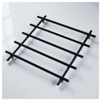 2-Piece Metal Black Trivet Set – 20×20 cm Heat-Resistant Worktop Protectors