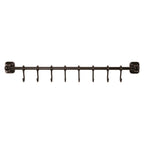 Kitchen Utensil Hanging Rail – 8 Hooks Wall Mounted 56cm No Drill Storage Rack for Kitchen & Bathroom
