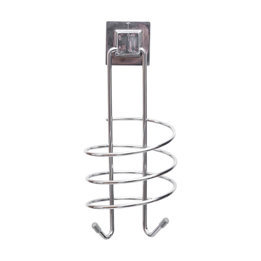Wall-Mounted Hair Dryer Holder – Spiral Rack with Adhesive, No Drilling Needed