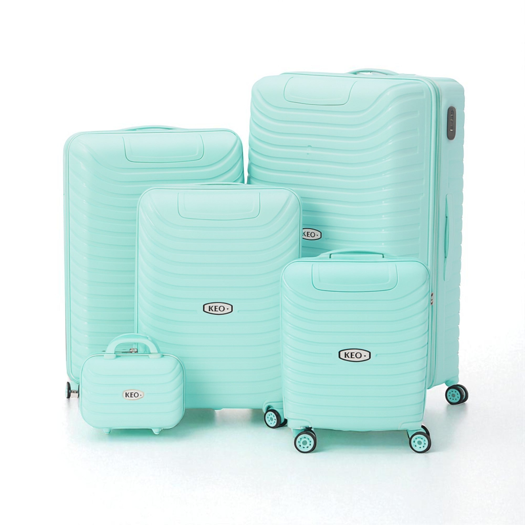 5-Piece Travel Lightweight Luggage Set – Hardshell Suitcases with Spinner Wheels & Lock
