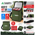 Camp&Fire 6L Insulated Lunch Bag – Thermal Cooler Bag with Zip Closure