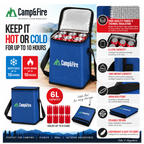 Camp&Fire 6L Insulated Lunch Bag – Thermal Cooler Bag with Zip Closure