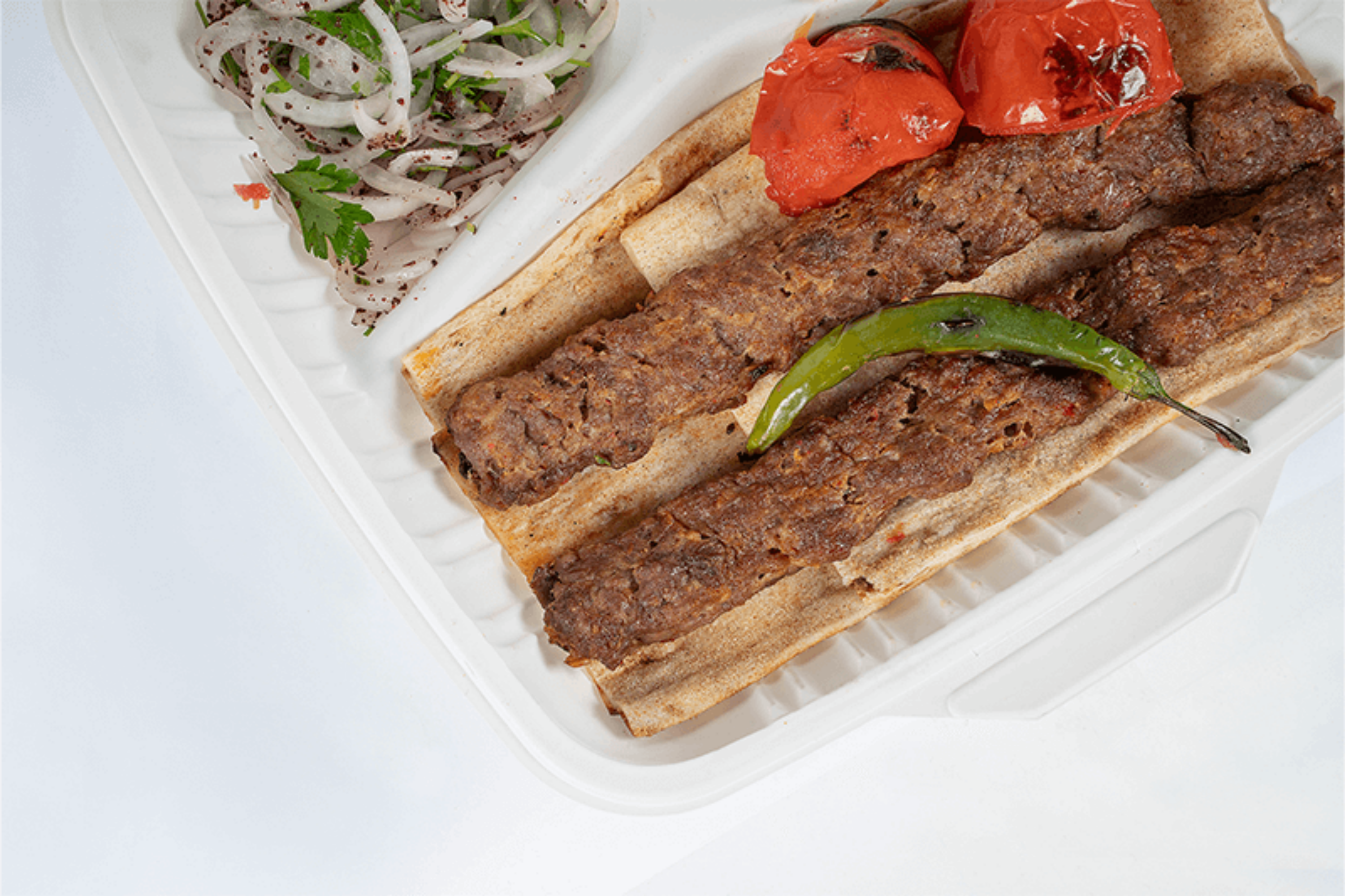 3 Compartment Large Takeaway Boxes. Square (24x24) Eco-Friendly Food Containers.