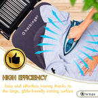 Extra-Large Ironing Board 127×46cm – Height Adjustable, Foldable with Steam Unit Holder.
