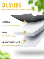 Extra Wide XL Ironing Board 127x46 cm – Steam Unit Holder & Non-Slip Feet