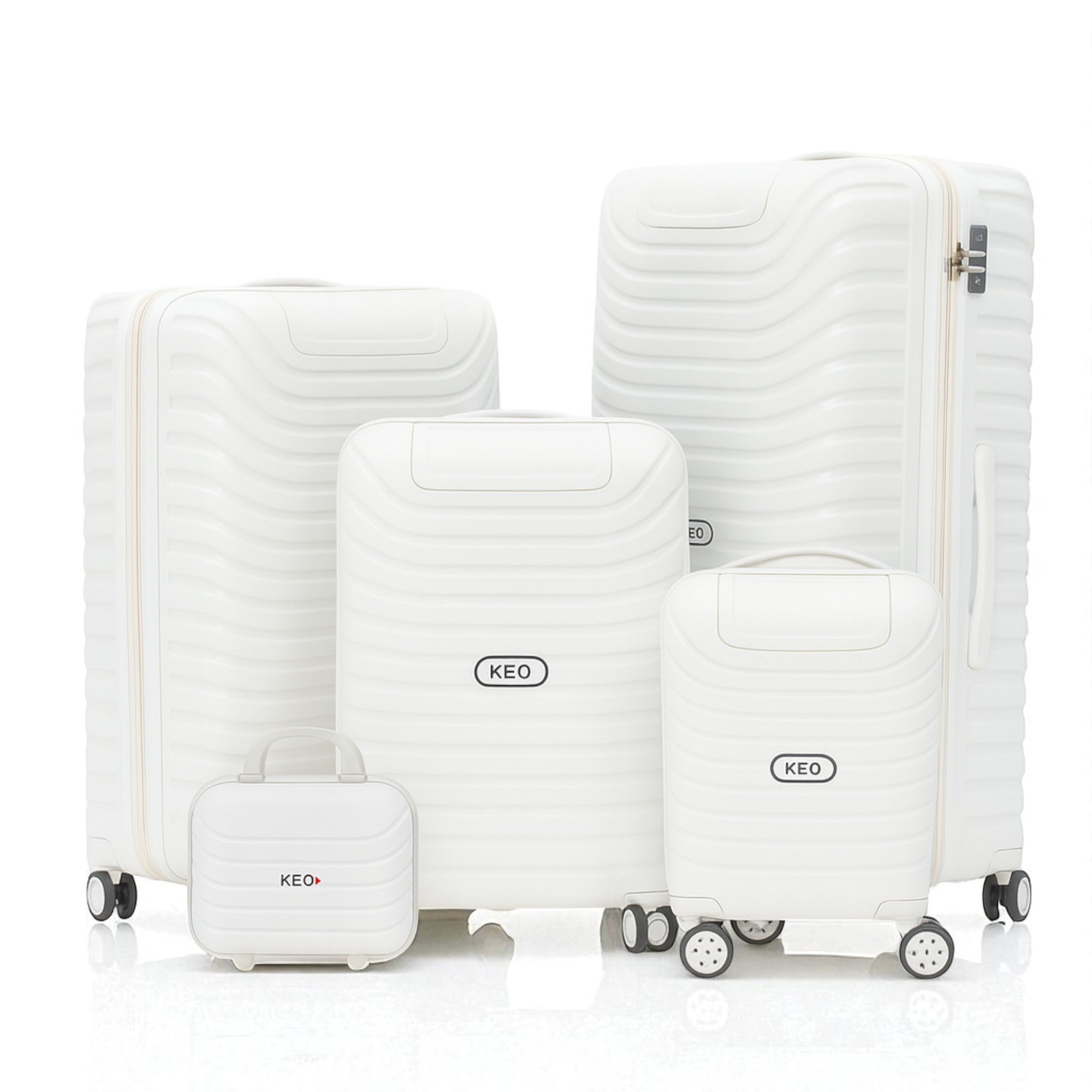 5-Piece Travel Lightweight Luggage Set – Hardshell Suitcases with Spinner Wheels & Lock