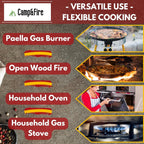 Enamelled Paella Pan. Non-Stick Carbon Steel with Silicone Handles.