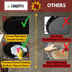 Enamelled Paella Pan. Non-Stick Carbon Steel with Silicone Handles.