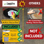 Paella Cooking Set. 20 Servings (60cm, 24") Paella Pan & Gas Burner & Tripod Stand Full Kit.