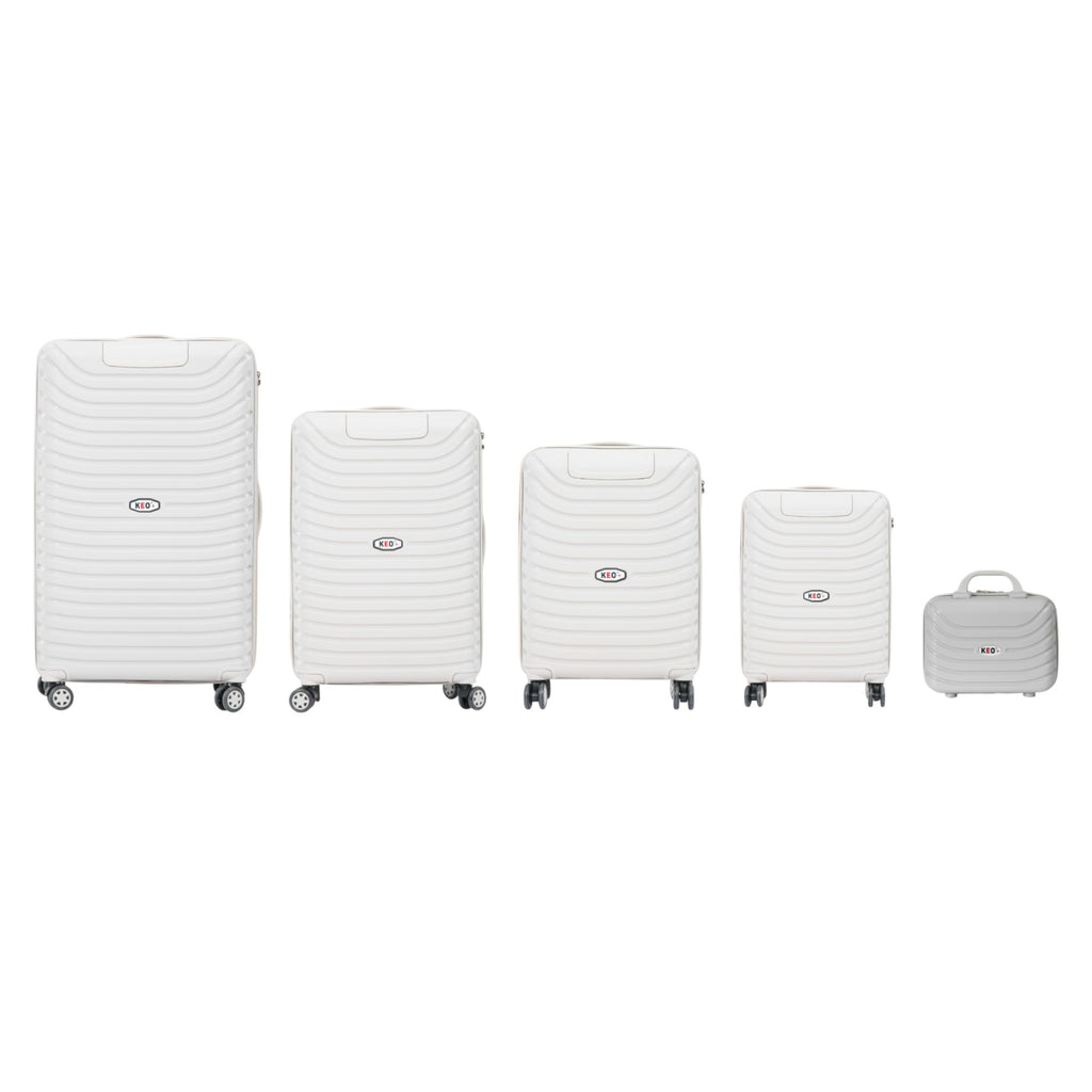 5-Piece Travel Lightweight Luggage Set – Hardshell Suitcases with Spinner Wheels & Lock