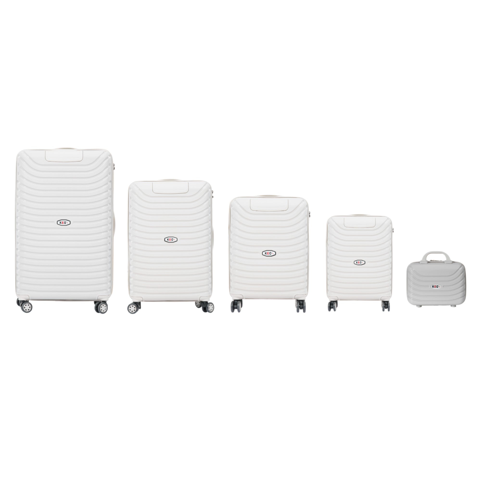 5-Piece Travel Lightweight Luggage Set – Hardshell Suitcases with Spinner Wheels & Lock