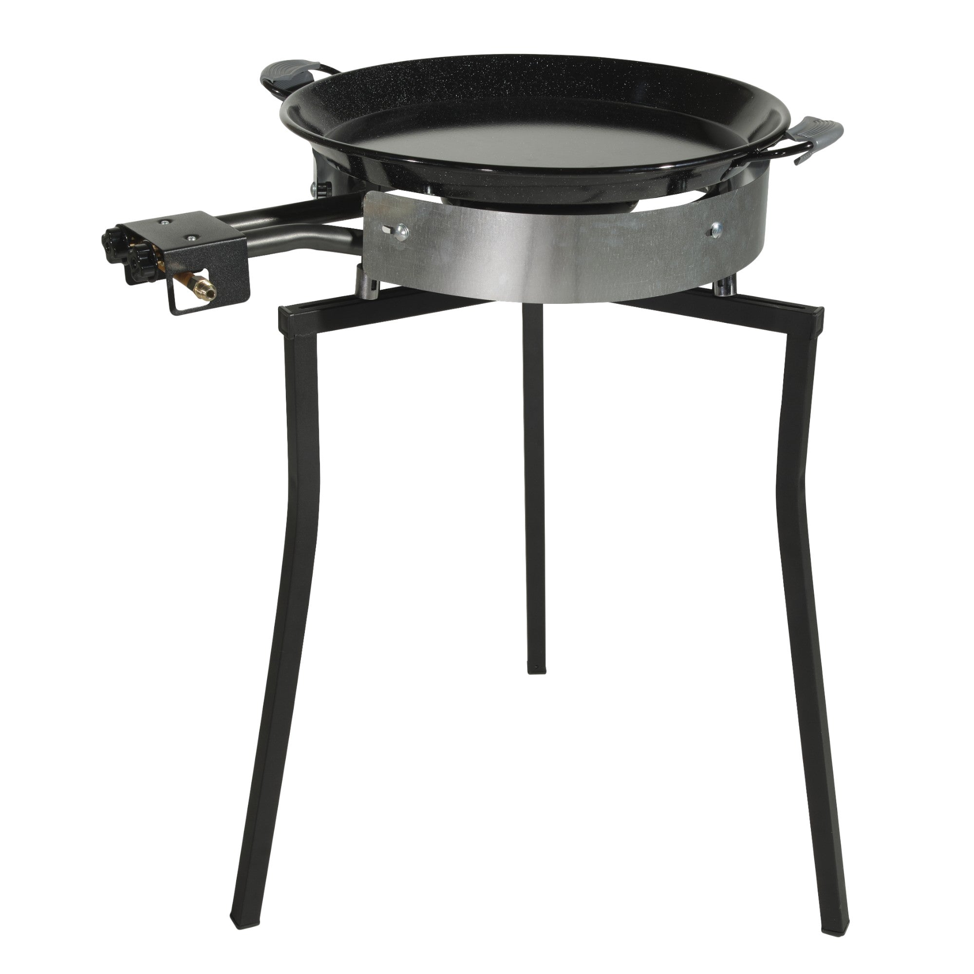 Paella Cooking Set. 14 Serving (50cm,20") – Paella Pan, Gas Burner & Tripod Stand – Full Outdoor Cooking Kit