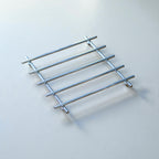 2-Piece Chrome Metal Trivet Set – Heat-Resistant Coasters for Hot Cookware