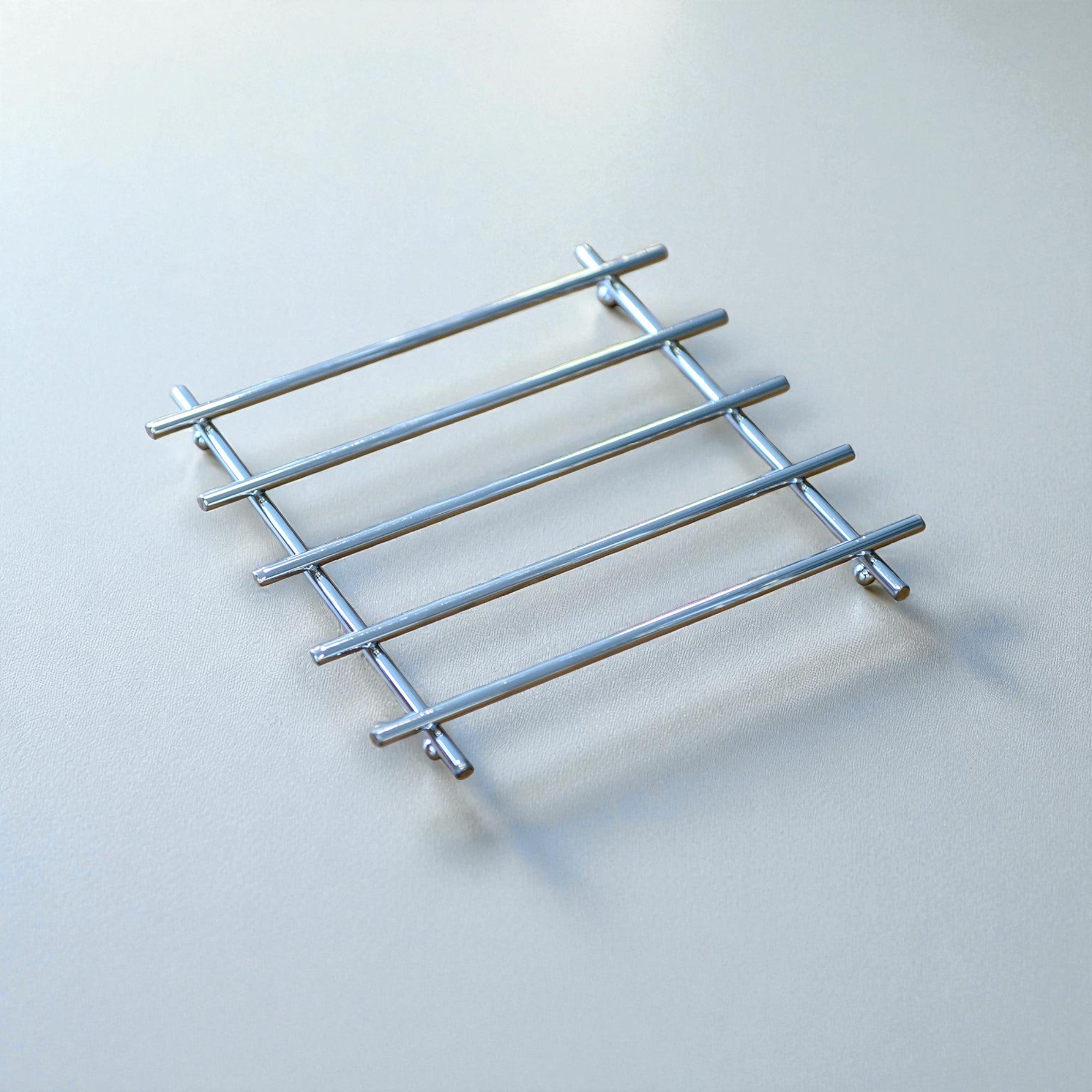 2-Piece Chrome Metal Trivet Set – Heat-Resistant Coasters for Hot Cookware