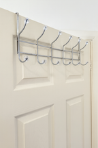 Over-the-Door Hook Rail by TheOwnas – 12 Metal Coat & Clothes Hooks