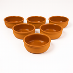 Set of 6 Terracotta Tapas Dishes Set 200ml (12cm) – Ovenproof Clay Ramekins