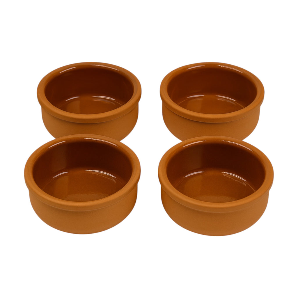 Set of 4 Terracotta Tapas & Dip Bowls 80ml (8cm) – Ovensafe Ramekins
