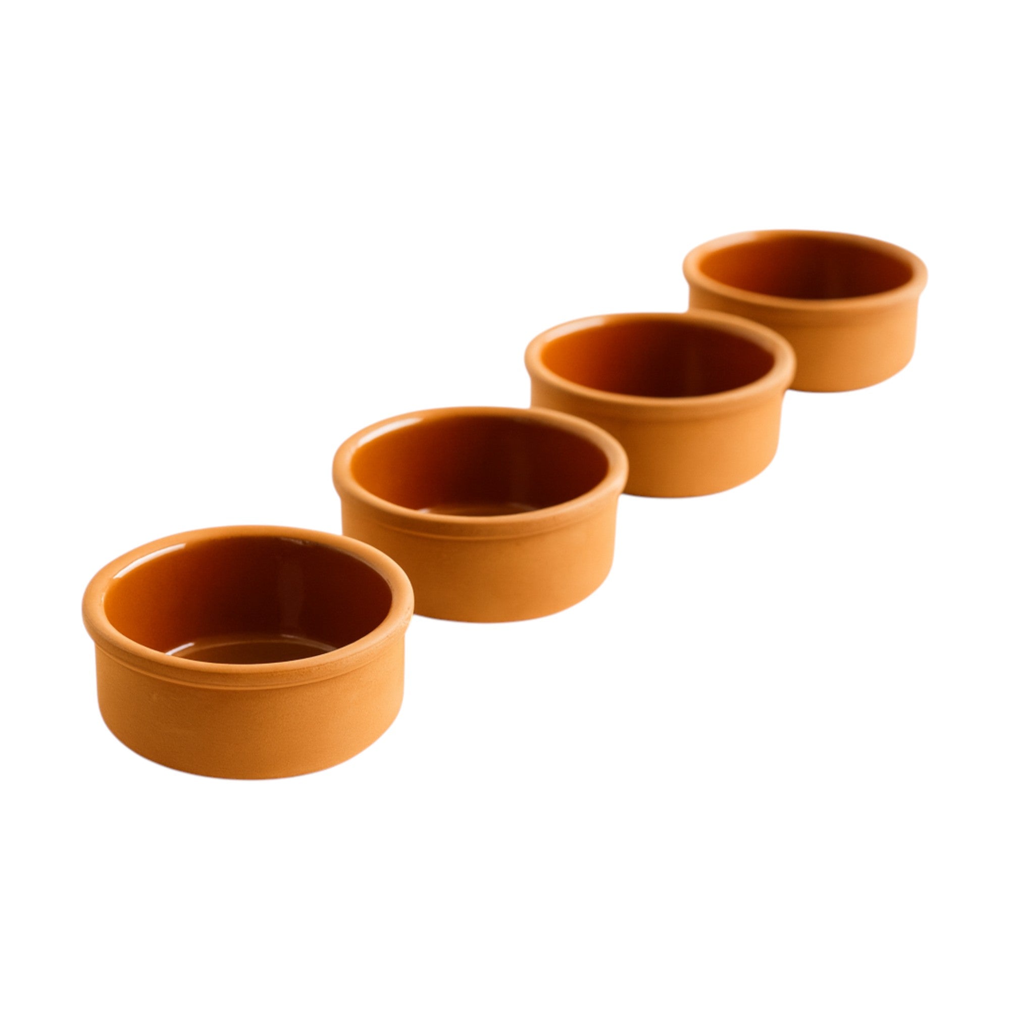 Set of 4 Terracotta Tapas Ramekins 150ml (9.5cm) – Ovenproof Bowls