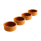 Set of 4 Terracotta Tapas & Dip Bowls 80ml (8cm) – Ovensafe Ramekins