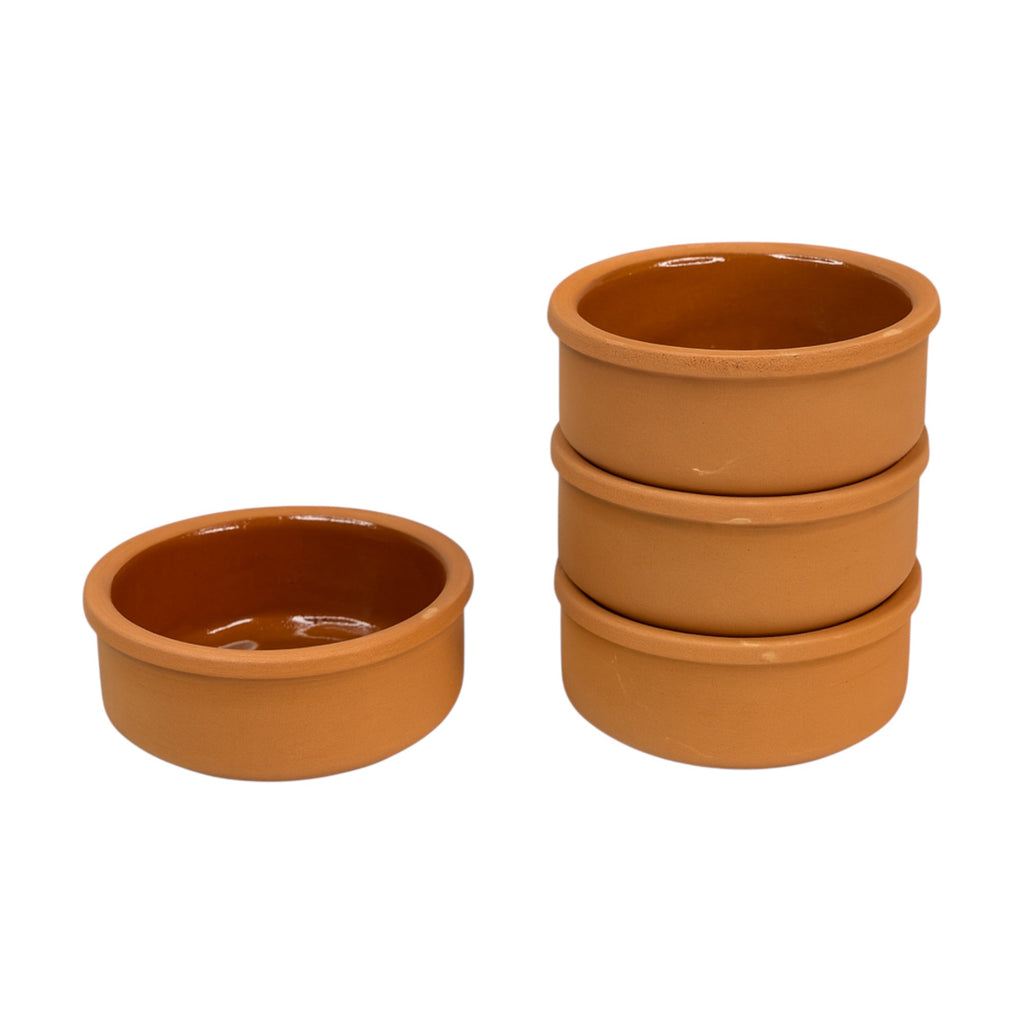 Set of 4 Terracotta Tapas Ramekins 150ml (9.5cm) – Ovenproof Bowls