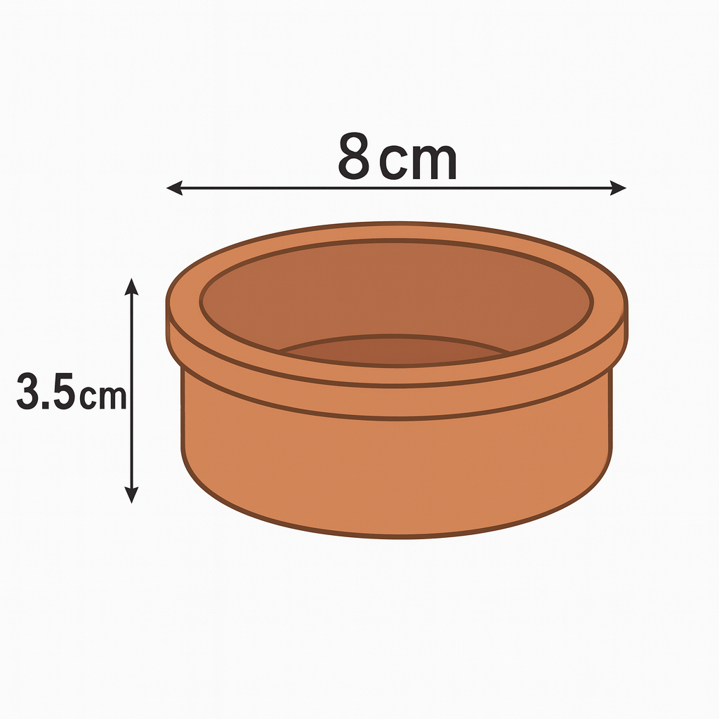 Set of 4 Terracotta Tapas & Dip Bowls 80ml (8cm) – Ovensafe Ramekins