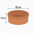 Set of 4 Terracotta Tapas & Dip Bowls 80ml (8cm) – Ovensafe Ramekins