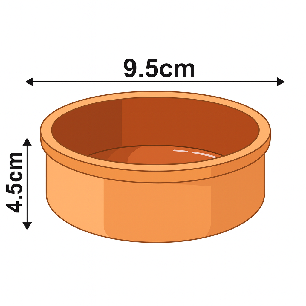 Set of 4 Terracotta Tapas Ramekins 150ml (9.5cm) – Ovenproof Bowls
