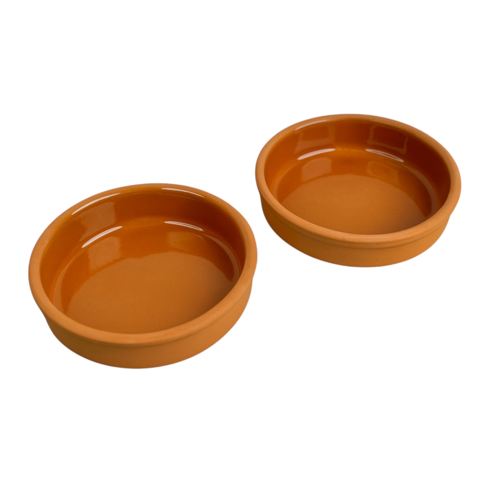 Set of 2 Terracotta Tapas Bowls Set 450ml (16cm) | Ovenproof Mediterranean Ramekins