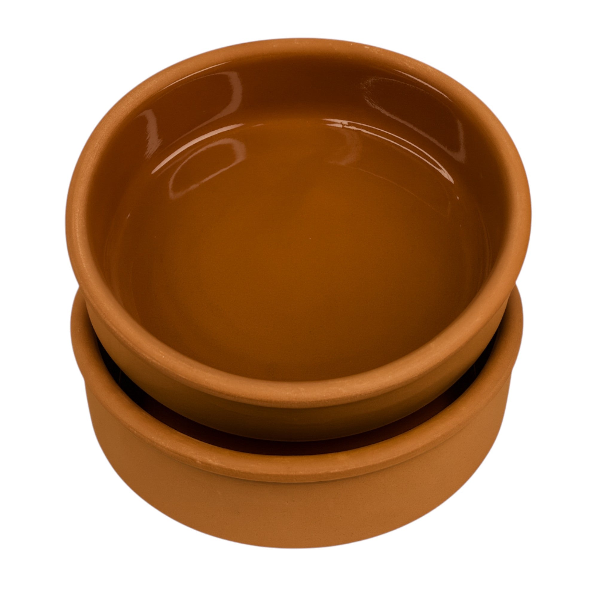 Set of 2 Terracotta Tapas Bowls Set 450ml (16cm) | Ovenproof Mediterranean Ramekins
