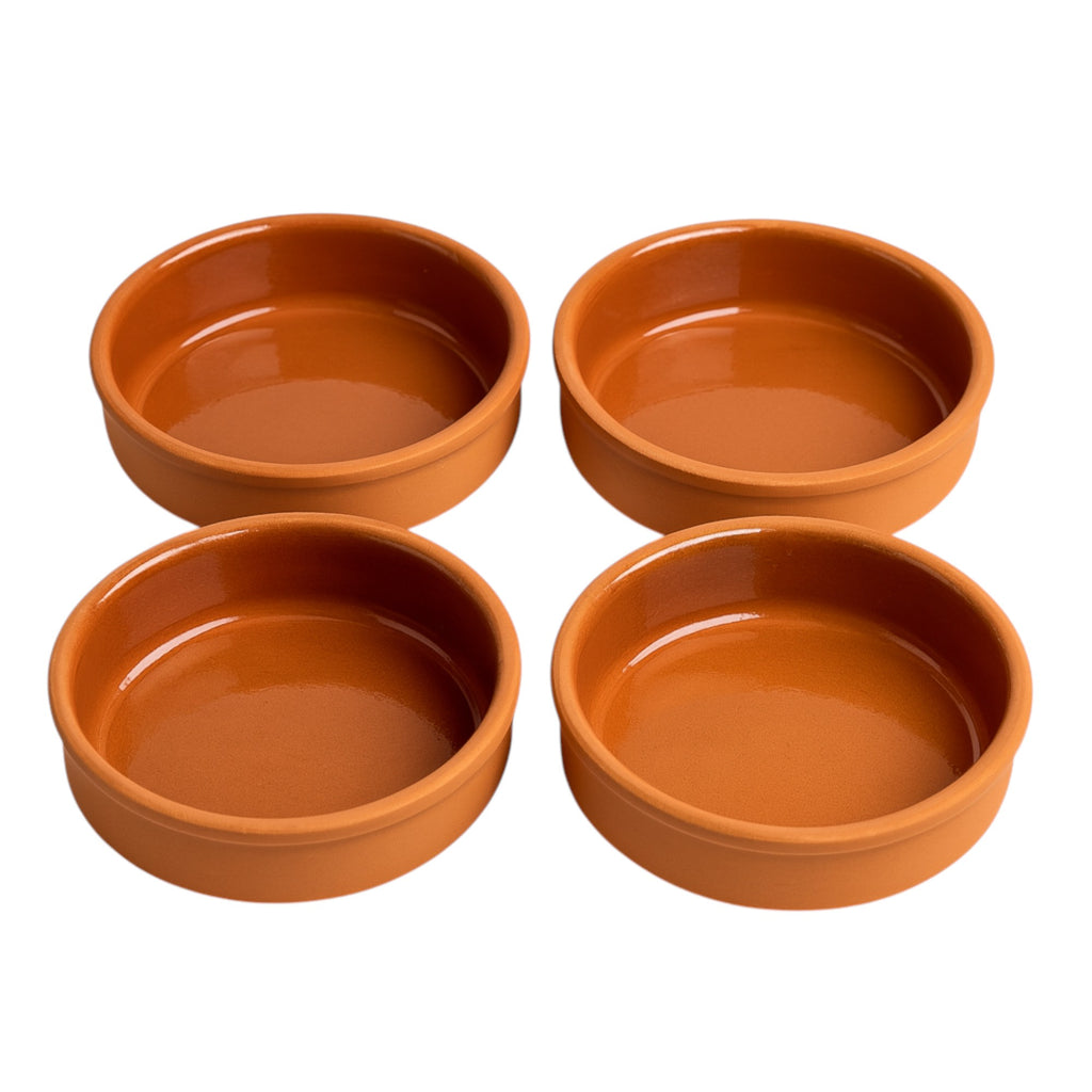 Set of 4 Terracotta Tapas Bowls Set 450ml (16cm) | Ovenproof Mediterranean Ramekins