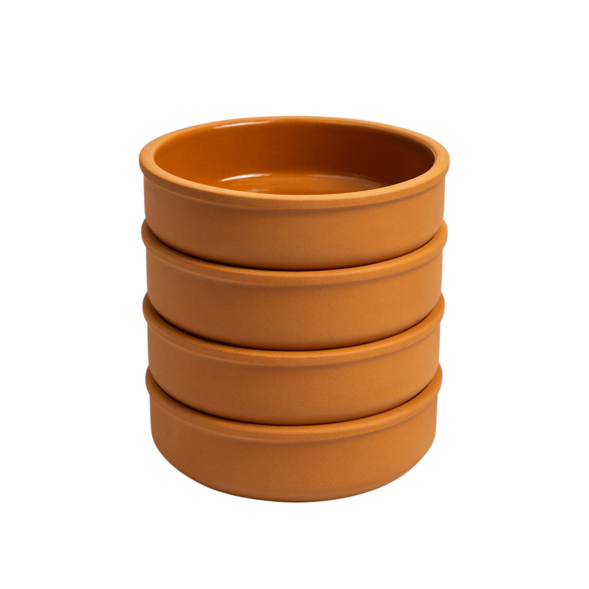 Set of 4 Terracotta Tapas Bowls Set 450ml (16cm) | Ovenproof Mediterranean Ramekins