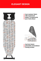 Ironing Board Table – 36x112cm with Steam Iron Rest & Heat-Resistant Cotton Cover