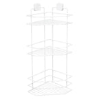 3-Tier Bathroom Corner Caddy – Metal Adhesive Shower Shelf, No Drilling Required