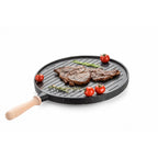 35cm Double-Sided Granite Griddle Pan | Non-Stick, Oven-Safe Grill Plate with Detachable Handle