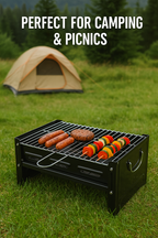 Portable Charcoal BBQ Grill Set – Compact & Complete Outdoor Cooking Kit