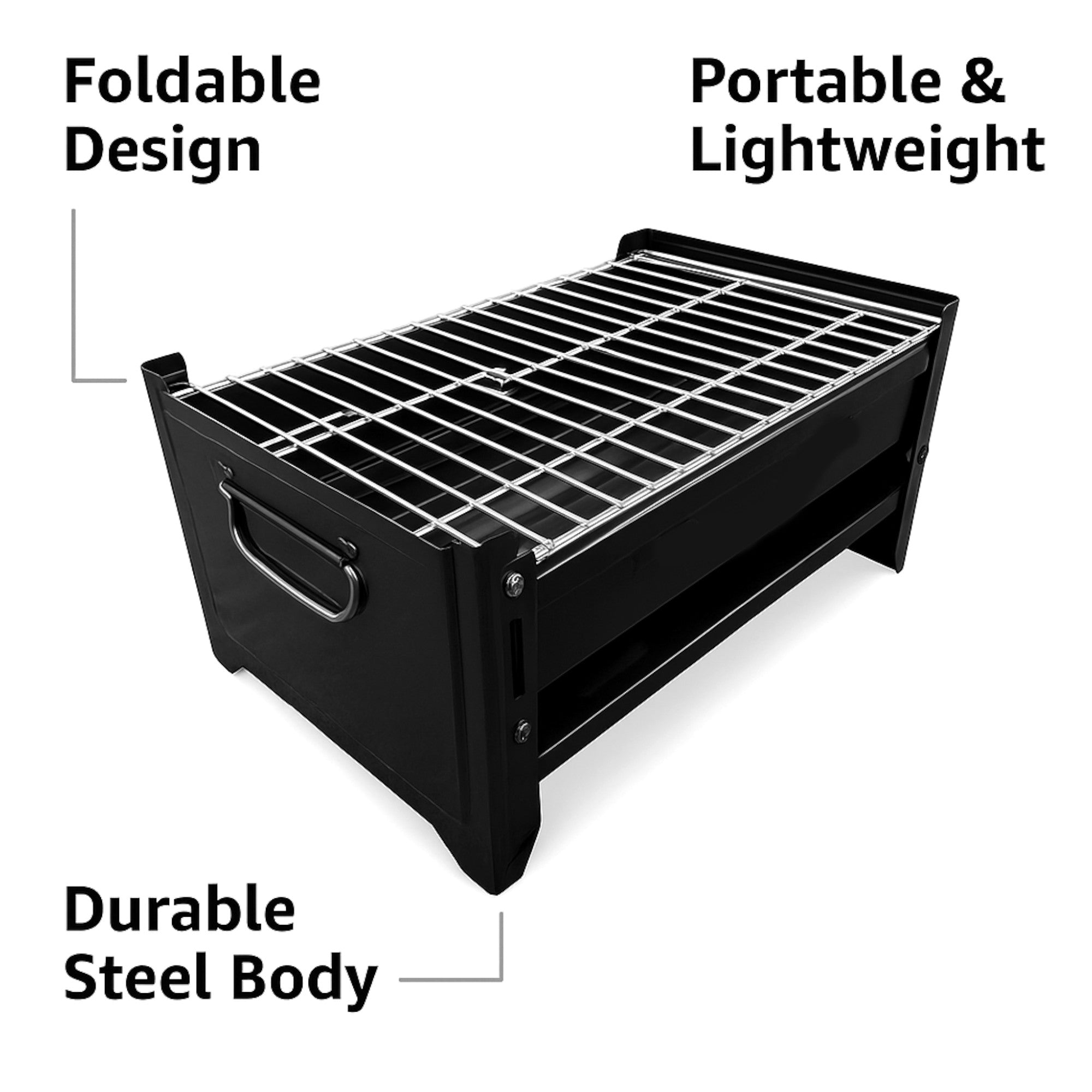 Portable Charcoal BBQ Grill Set – Compact & Complete Outdoor Cooking Kit