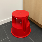 Kick Step Stool with Wheels - Rolling Step with Retractable Casters for Home & Office, 150KG Capacity