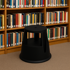 Kick Step Stool with Wheels - Rolling Step with Retractable Casters for Home & Office, 150KG Capacity