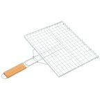 Stainless Steel Portable BBQ Grill Basket – Foldable Mesh with Easy-Grip Handle